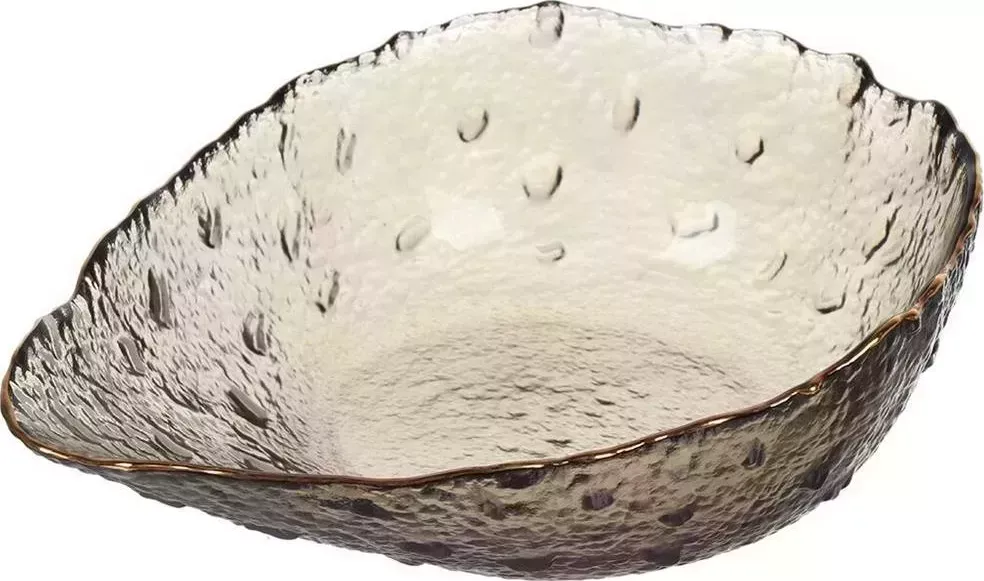 Салатник NONAME стекло, 0.5 л, отвод золотом, 20х15х5см, Графит, Y6-10080 (462508)
