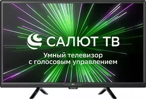 Телевизор BQ 24S23G (24", HD, SmartTV, Салют ТВ, WiFi, Bluetooth) Черный