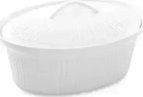 Кастрюля овальная для запекания с крышкой BergHOFF с 27x20x10.5 см Bianco (1691152)