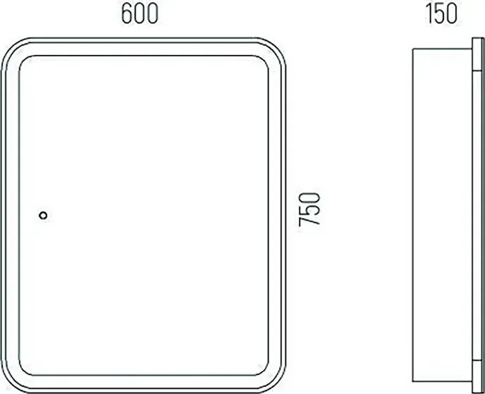 Шкаф-зеркало Corozo Алабама 60х75 с подсветкой, белый (SD-00001388)