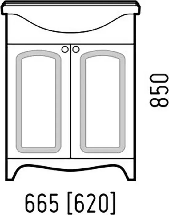 Тумба под раковину Corozo Шарлотт 62х29 белая (SD-00000681)