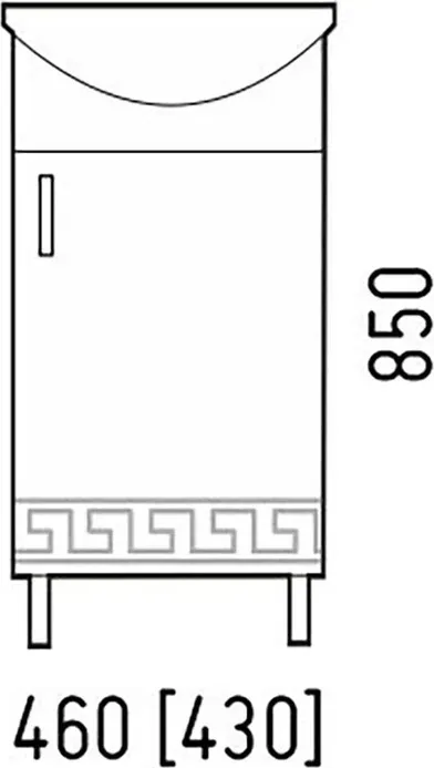 Тумба под раковину Corozo Олимп 43х25 белая (SD-00000321)