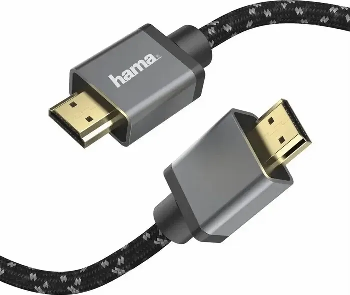 Кабель HDMI HAMA H-205238 (m)/ (m) 1м. позолоч.конт. черный/серый