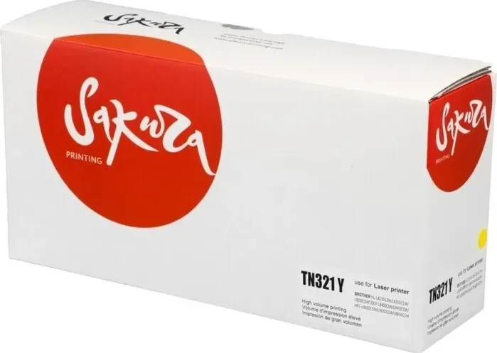 Картридж Sakura TN321Y желтый, 1500 стр.