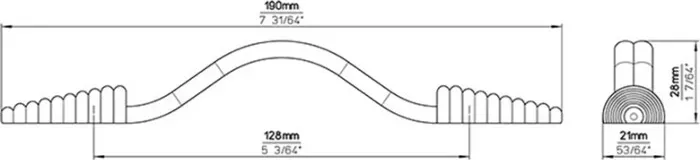 Ручка дверная Siro мебельная 1543-189ZN29