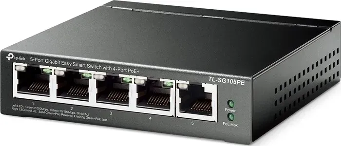 Коммутатор TP-Link TL-SG105PE 5G 4PoE+ 65W управляемый