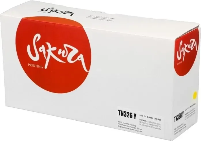 Картридж Sakura TN326Y желтый, 3500 стр.