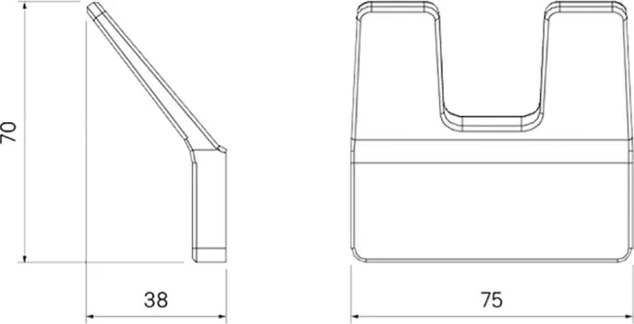 Крючок IDDIS Slide двойной, белый матовый (SLIWT20i41)