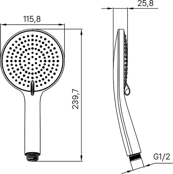 Ручной душ IDDIS Лейка для а, хром, Optima Home, , OPH3F0Ci18