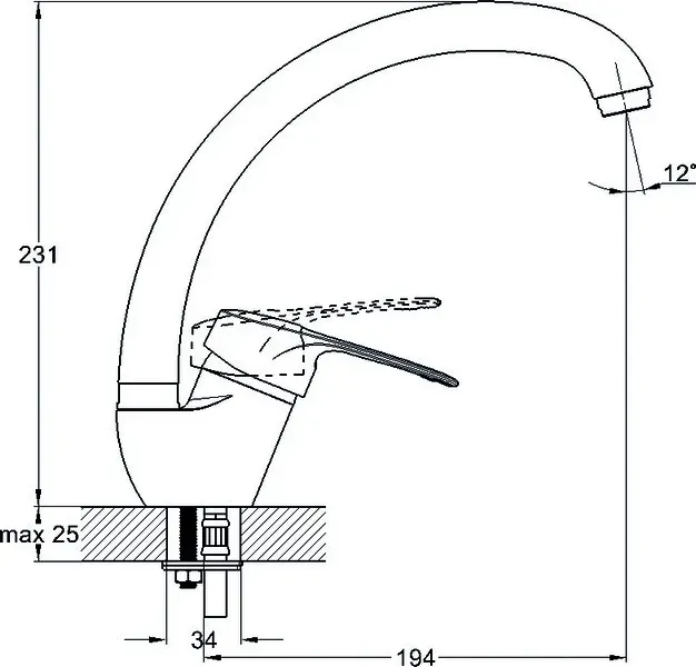 Смеситель для кухни Solone LOP (LOP4-A043)