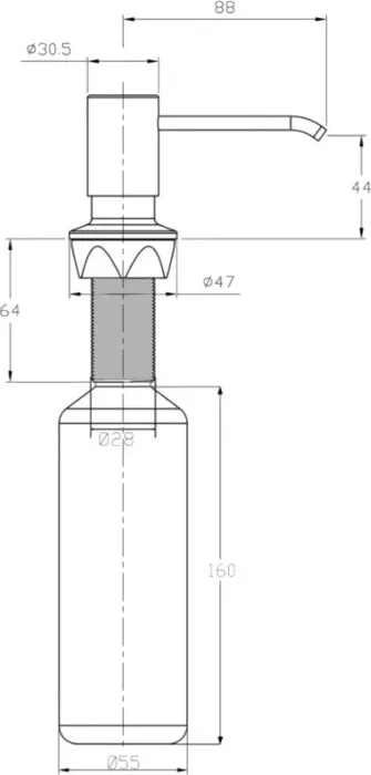 Дозатор Sapho для моющих средств X-Round хром (SP023)