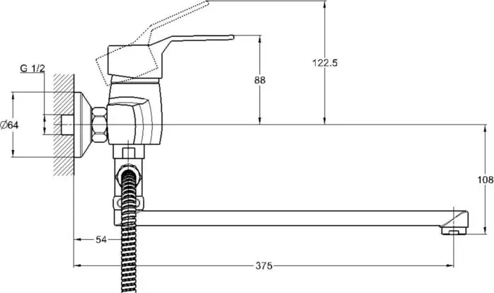 Смеситель для ванны G.lauf ZDN (ZDN6-A183)