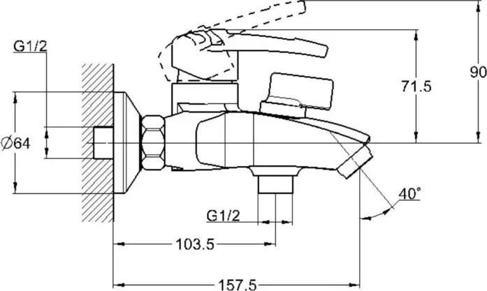Смеситель для ванны G.lauf LWF (LWF3-A113)