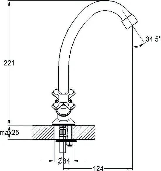 Смеситель для кухни Solone JIK (JIK4-A102-A)