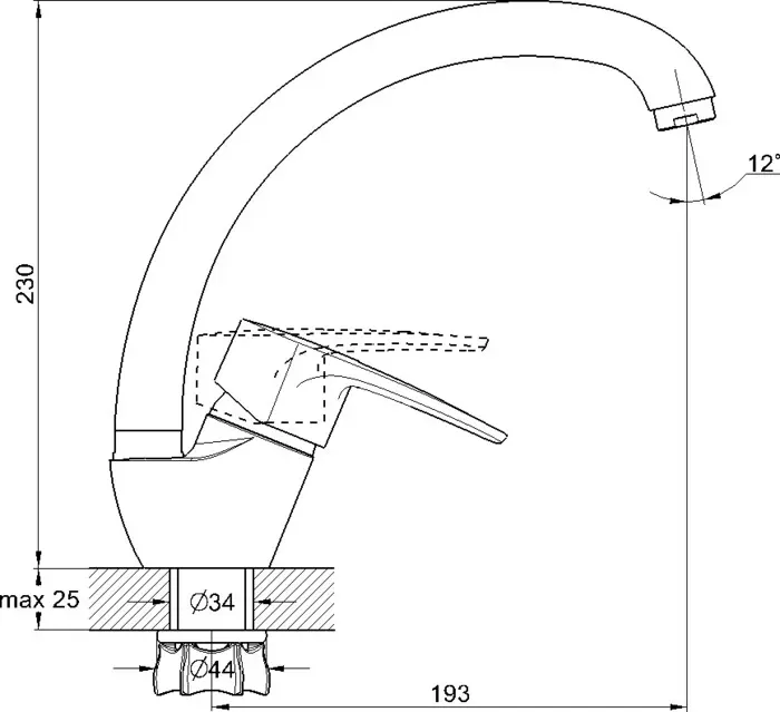 Смеситель для кухни Solone KAP (KAP4-A043)