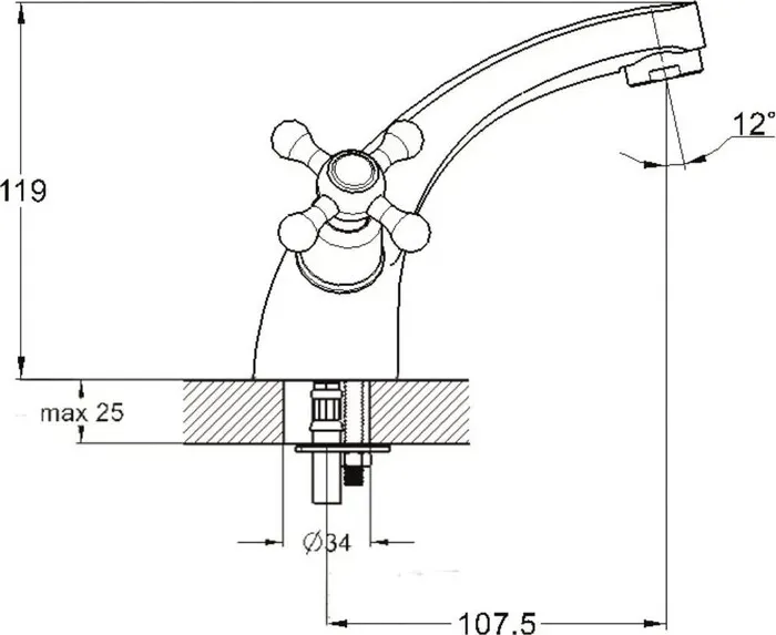 Смеситель для раковины G.lauf QMT (QMT1-A722)