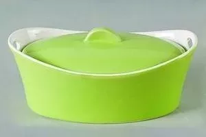 Кастрюля Appetite керамическая 1.2 л Овал зеленый (YR100050A-10)