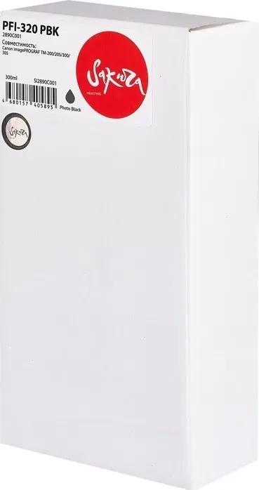 Картридж Sakura 2890C001 ( PFI-320 BK) для Canon, черный, 300 мл.
