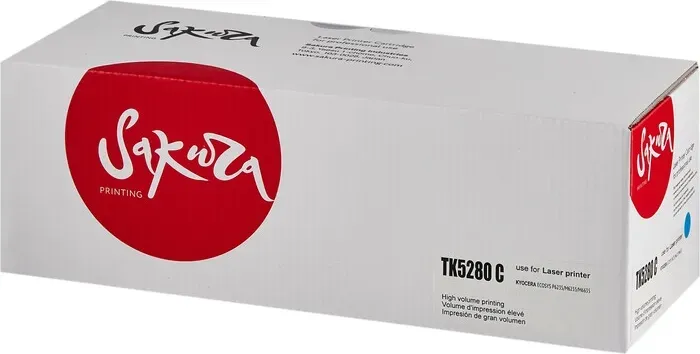 Картридж Sakura TK5280C (1T02TWCNL0) для Kyocera Mita, голубой, 11000 к.