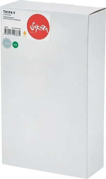 Картридж Sakura C13T41F440 (T41F4 Y) для Epson, желтый, 350 мл.