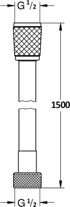 Душевой шланг AQUAme 150 см, хром (AQM1500CR)