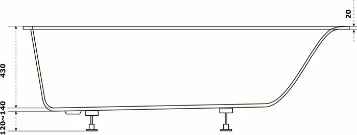 Ванна из литого мрамора Good Door Афина 150х70 (ВА00025)