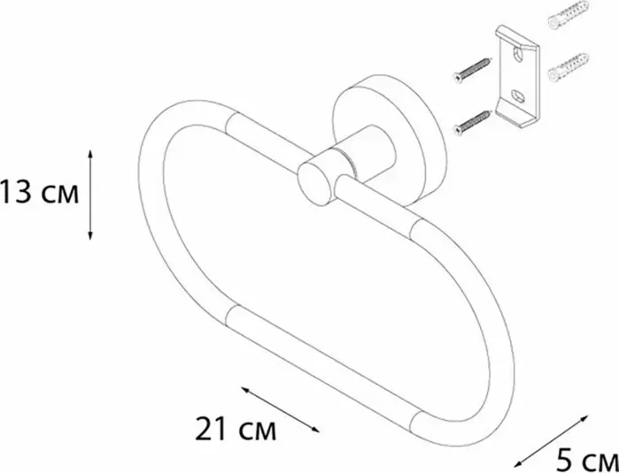 Полотенцедержатель Fixsen Comfort Chrome кольцо, хром (FX-85011)