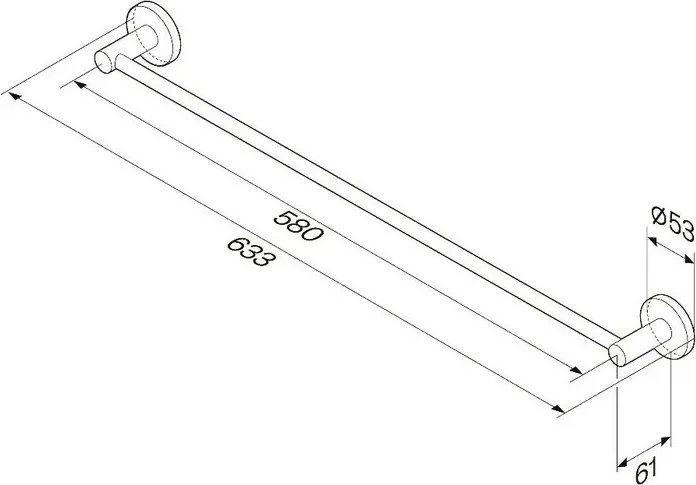 Полотенцедержатель Am.Pm X-Joy 63 см, черный (A85A346422)