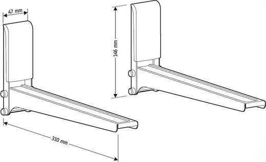 Кронштейн Holder для СВЧ MWS-2005 белый