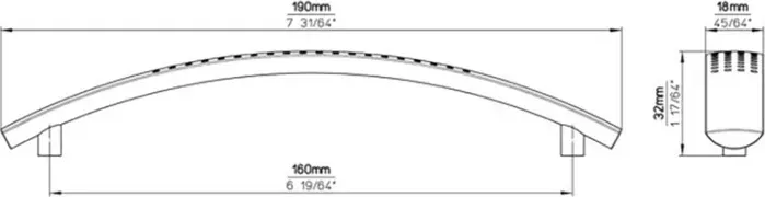 Ручка дверная Siro мебельная 878-190ZN4