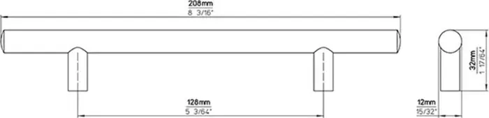 Ручка дверная Siro мебельная 885-208ZN1