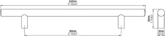 Ручка дверная Siro мебельная 885-240ZN4
