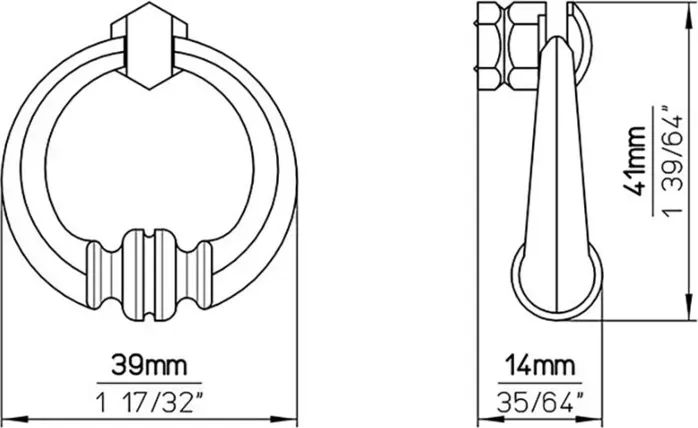 Ручка дверная Siro мебельная 564-40ZN8