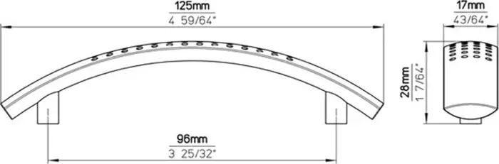 Ручка дверная Siro мебельная 878-128ZN4