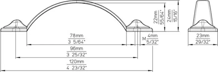 Ручка дверная Siro мебельная 1323-120ZN10