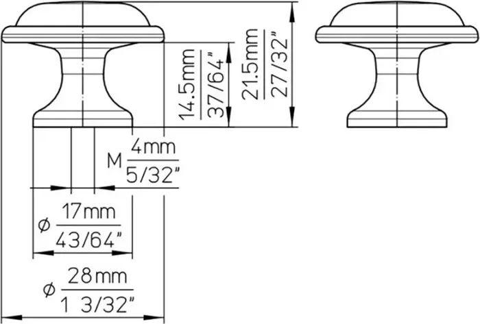 Ручка дверная Siro мебельная 549-29ZN10