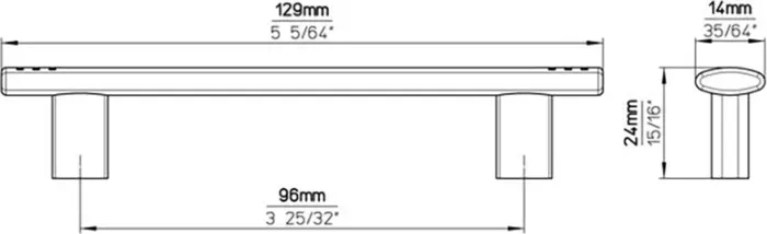 Ручка дверная Siro мебельная 1313-130ZN4