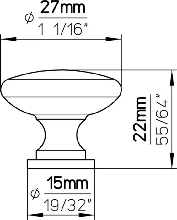 Ручка дверная Siro мебельная 487-27MS3