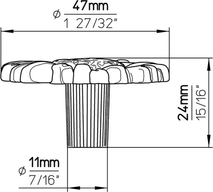 Ручка дверная Siro мебельная 1082-47ZN29