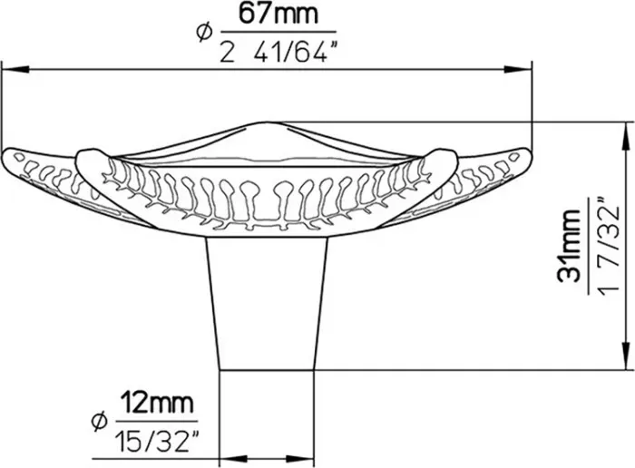 Ручка дверная Siro мебельная 1126-67ZN2