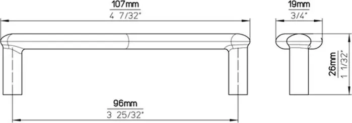 Ручка дверная Siro мебельная 940-107ZN4