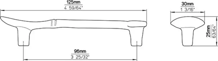 Ручка дверная Siro мебельная 1052-126ZN10
