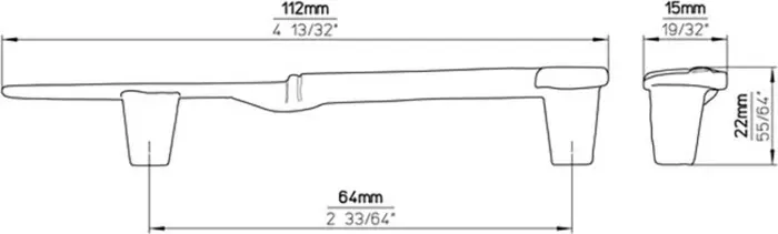 Ручка дверная Siro мебельная 1053-113ZN24