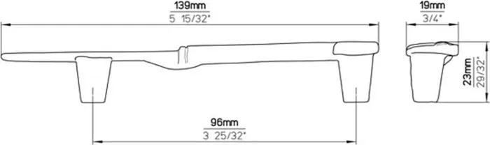 Ручка дверная Siro мебельная 1053-140ZN10