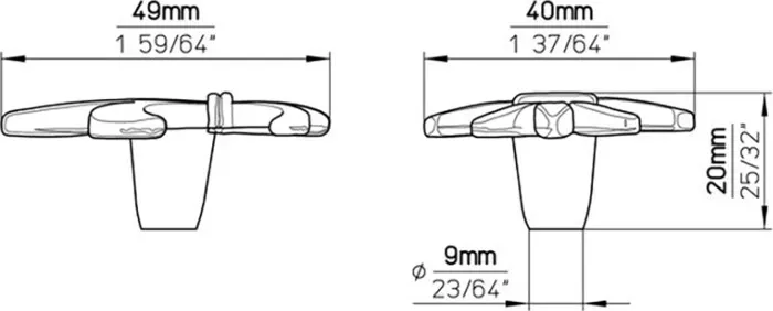 Ручка дверная Siro мебельная 1045-50ZN10