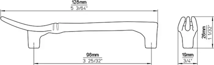 Ручка дверная Siro мебельная 1051-128ZN10