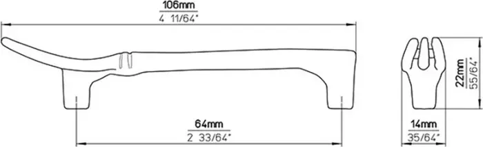 Ручка дверная Siro мебельная 1051-106ZN28