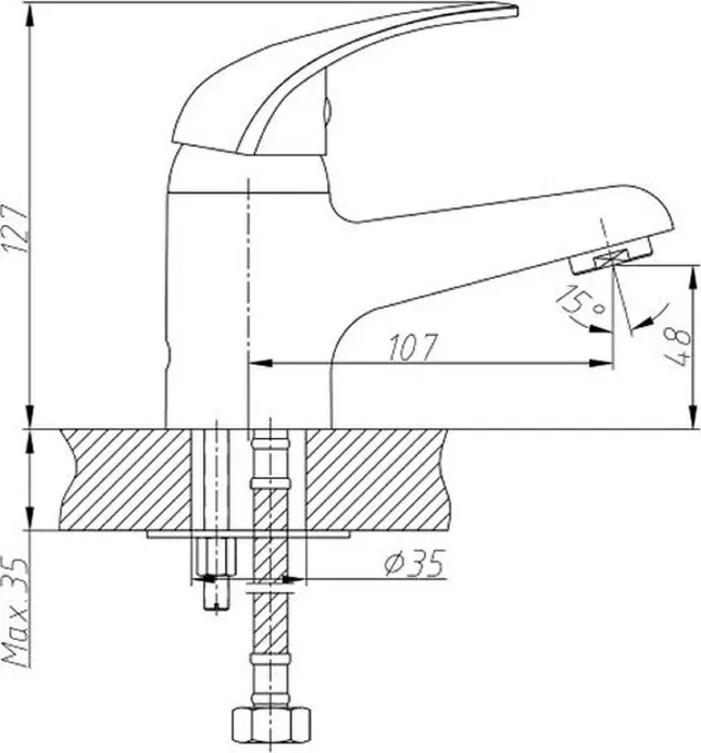 Смеситель для раковины Haiba HB03 хром (HB1003)