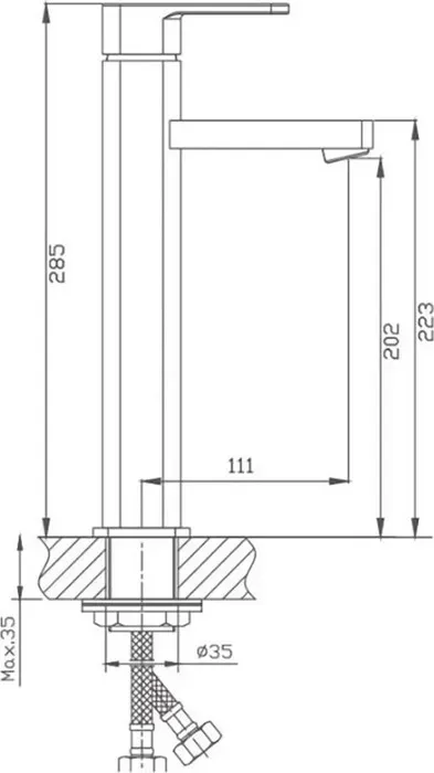 Смеситель для раковины Haiba HB02 хром (HB1102)