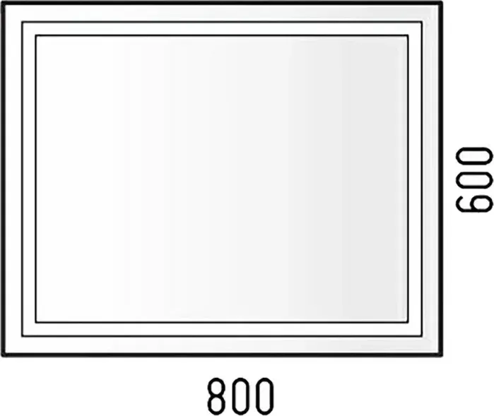 Зеркало Corozo Барго 80х60 подсветка, сенсор, белое (SD-00001117)
